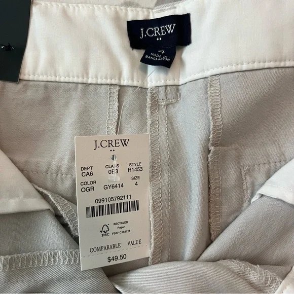 NWT J. Crew Factory Women’s 5” Chino Short Set Of 3 (Pink, Khaki, Grey) Size 4 - Picture 8 of 13